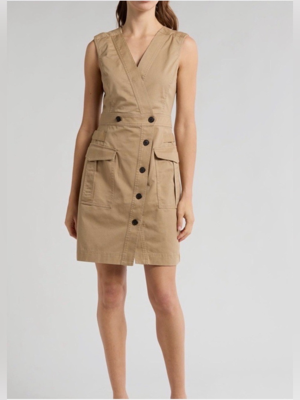 DEREK LAM 10 CROSBY Elena Sleeveless Utility Dress